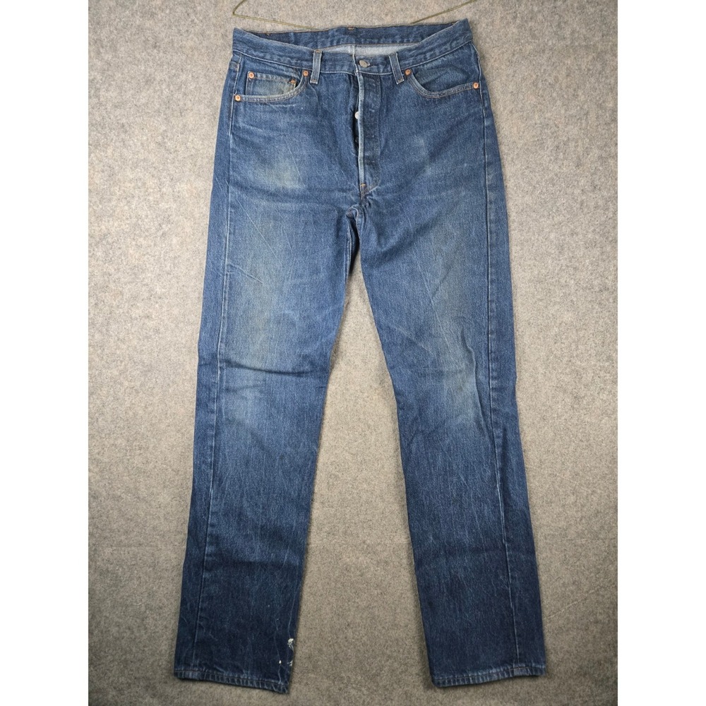 Vtg 90s Levi's 501 Jeans Mens 36x36 (Fits 34x36) Blue Button Fly Made in USA